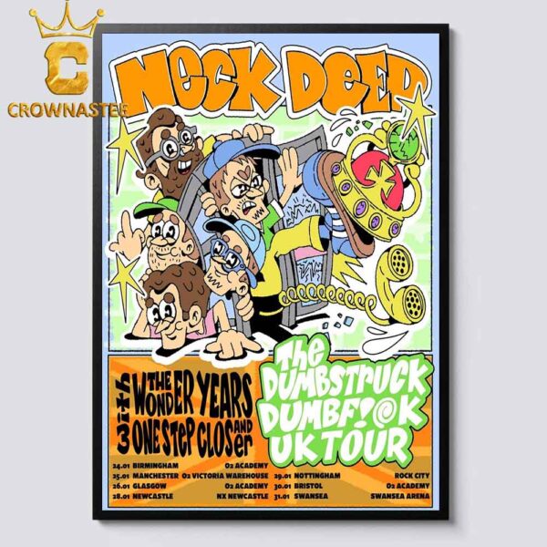 Neck Deep The Dumbstruck Dumbf UK Headline Tour 2025 Home Decor Poster Canvas