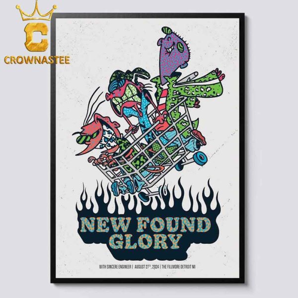 New Found Glory At The Fillmore Detroit Michigan 2024 On August 27th Home Decor Poster Canvas