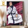 New Poster Jujutsu Kaisen JJK Sitting On Chair Series Satoru Gojo Home Decor Poster Canvas