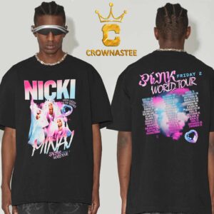 Official Nicki Minaj Pink Friday 2 World Tour Schedule Tour Date Two Sided T-Shirt