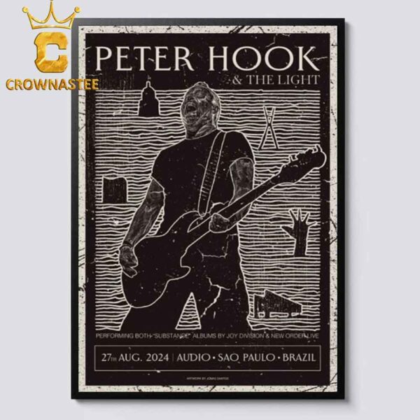 Peter Hook And The Light At Audio Sao Paulo Brazil 2024 On August 27th Home Decor Poster Canvas