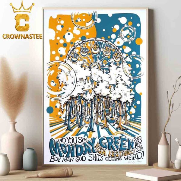 Phish Mondegreen The Woodlands Dover DE 2024 Fish Festival From August 15th To 18th Home Decor Poster Canvas