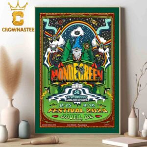 Phish Mondegreen The Woodlands Dover DE 2024 From August 15th To 18th Home Decor Poster Canvas