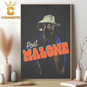 Post Malone 2024 F1 Trillion Album Tour Photo Graphic Home Decor Poster Canvas