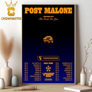 Post Malone The F1 Trillion Tour 2024 Schedule A Collection Of Country Songs Live Nation Home Decor Poster Canvas