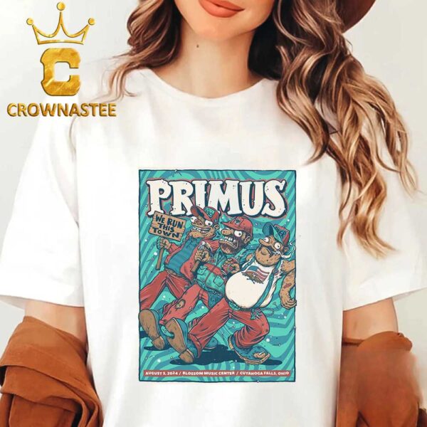 Primus At Blossom Music Center Cuyahoga Falls Ohio 2024 On August 5th Classic T-Shirt