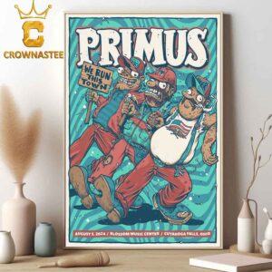 Primus At Blossom Music Center Cuyahoga Falls Ohio 2024 On August 5th Home Decor Poster Canvas