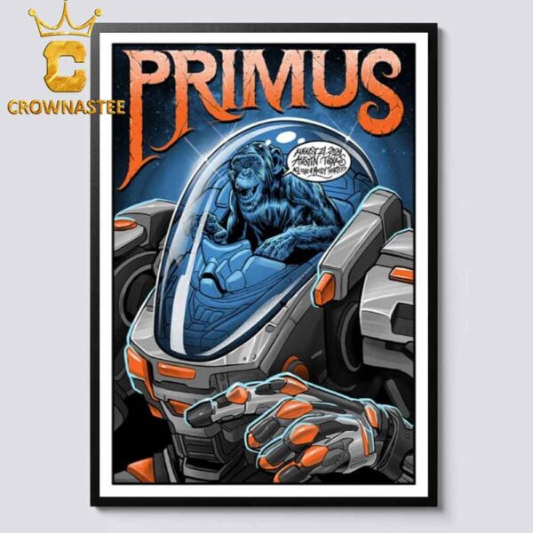 Primus In Austin Texas 2024 At Moody Theater On August 21 Home Decor Poster Canvas