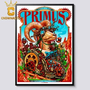 Primus In Colorado Springs CO 2024 At Ford Amphitheater On August 24th Home Decor Poster Canvas