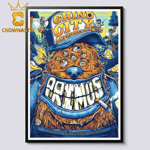 Primus In Memphis Tennessee At Grind City Amphitheater 2024 On August 20th Home Decor Poster Canvas