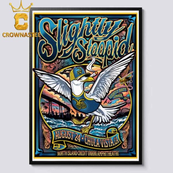 Slightly Stoopid At North Island Credit Union Amphitheatre Chula Vista CA On August 24 2024 Home Decor Poster Canvas