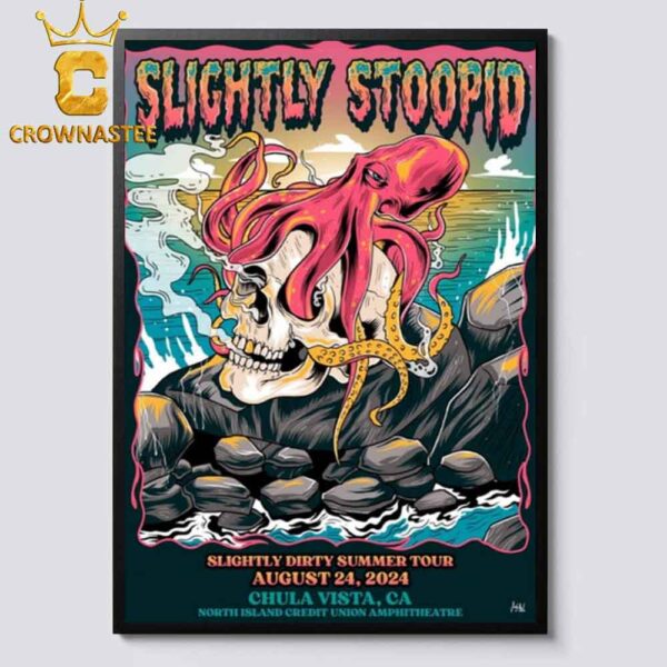 Slightly Stoopid At North Island Credit Union Amphitheatre In Chula Vista CA On August 24 2024 Home Decor Poster Canvas