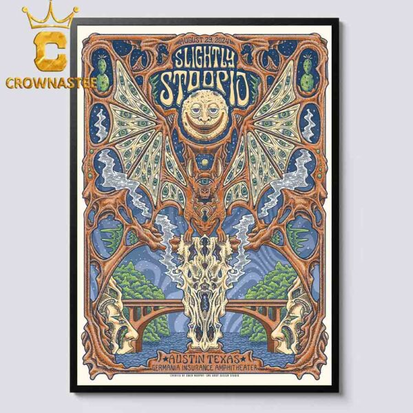 Slightly Stoopid Austin Texas 2024 At Germania Insurance Amphitheater On August 29th Home Decor Poster Canvas