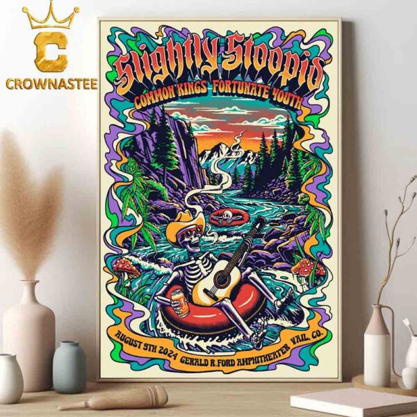 Slightly Stoopid In Vail At Gerald R Ford Amphitheater 2024 On August 9th Home Decor Poster Canvas