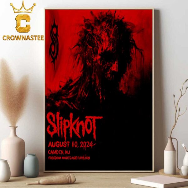 Slipknot At Freedom Mortgage Pavilion Camden NJ 2024 Tour 25th Anniversary Here Come The Pain On August 10th Home Decor Poster Canvas