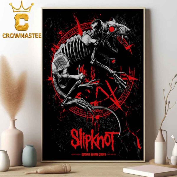 Slipknot New York NY 2024 Tour 25th Anniversary Here Come The Pain On August 12th Home Decor Poster Canvas