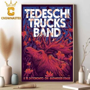Tedeschi Trucks Band At Budweiser Stage Toronto Ontario Canada 2024 Tour On August 15th Home Decor Poster Canvas