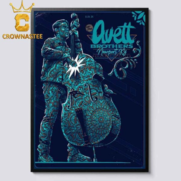 The Avett Brothers At Megacorp Pavilion In Newport KY On August 24th 2024 Home Decor Poster Canvas