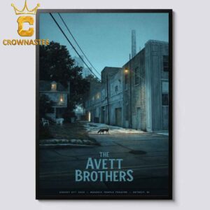 The Avett Brothers In Detroit Michigan 2024 At Masonic Temple Theatre On August 21 Home Decor Poster Canvas