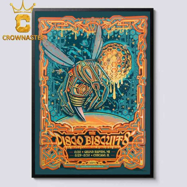 The Disco Biscuits In Grand Rapids MI And Chicago IL 2024 On August 28 29 30 Home Decor Poster Canvas