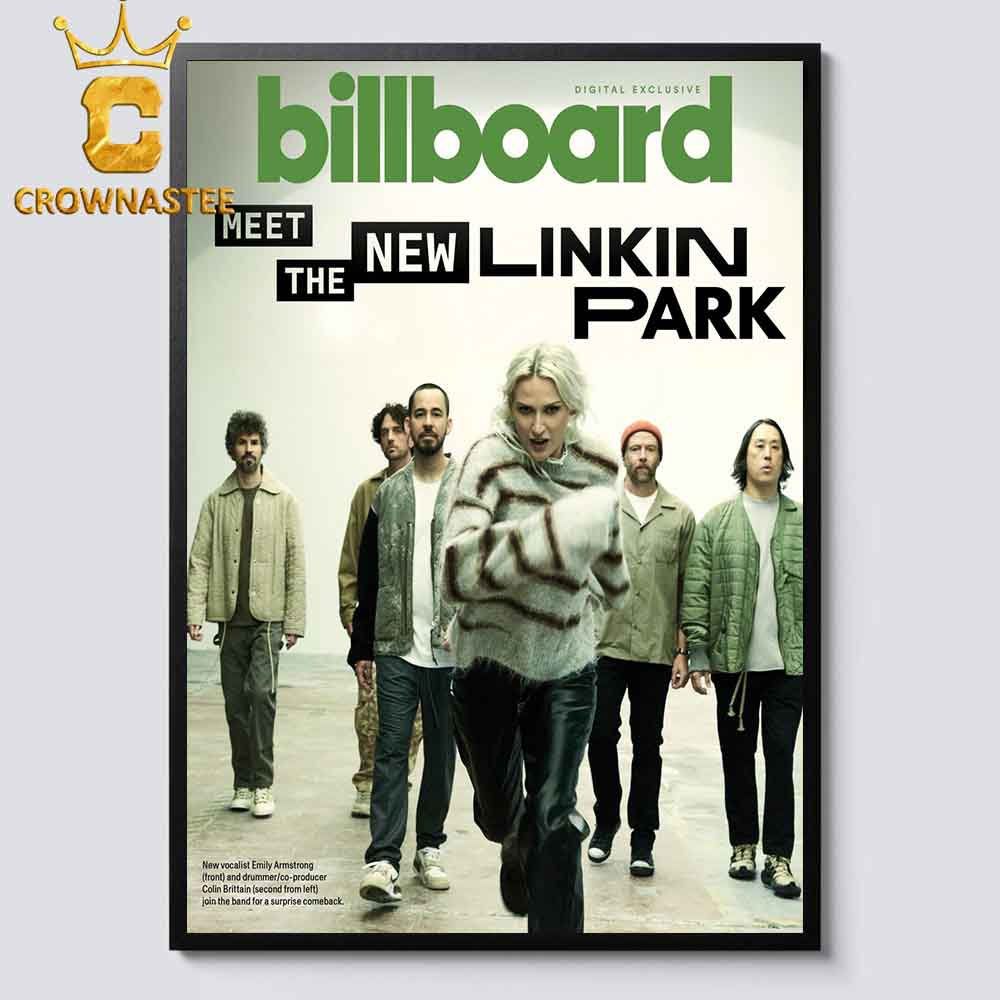 Billboard Meet The New Linkin Park Is Back Album From Zero With Newcomers  Emily Armstrong And Colin Brittain Cover Magazine Home Decor Poster Canvas  - Crownastee