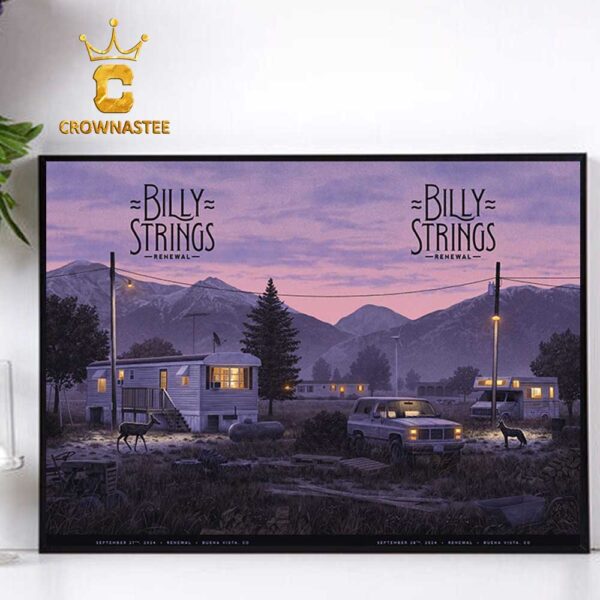 Billy Strings Buena Vista CO 2024 Renewal Festival On September 27th 28th Home Decor Poster Canvas