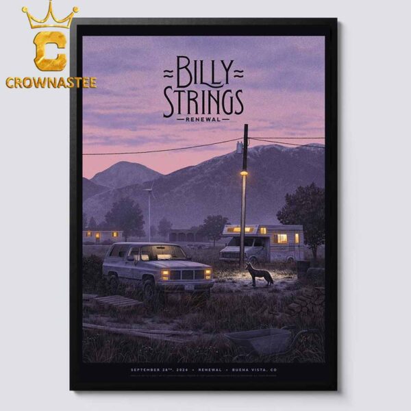 Billy Strings Buena Vista CO 2024 Renewal Festival On September 28th Home Decor Poster Canvas