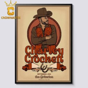 Charley Crockett The Criterion 2024 Tour Oklahoma City OK On September 4th Home Decor Poster Canvas