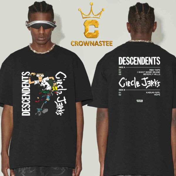 Circle Jerks And Descendents North American Tour 2024 Collab Tour Two Sided Tee Shirt