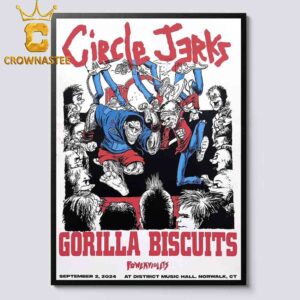 Circle Jerks And Gorilla Biscuits In Norwalk CT 2024 At District Music Hall On September 2 Home Decor Poster Canvas