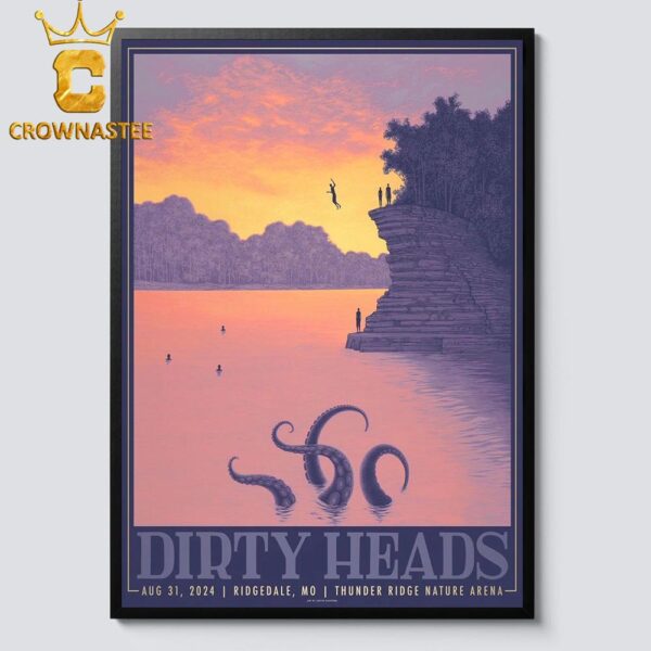 Dirty Heads Ridgedale MO 2024 Thunder Ridge Nature Arena On August 31 Home Decor Poster Canvas