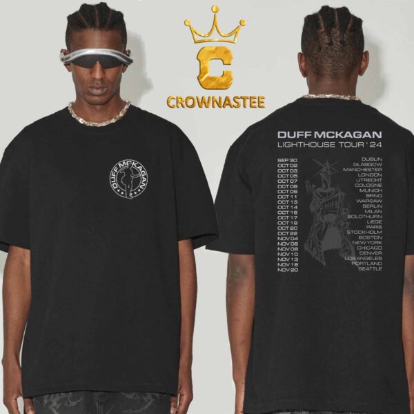 Duff McKagan Lighthouse Tour 2024 Dates Schedule Two Sided T-Shirt