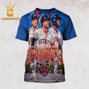 Houston Astros The 2024 American League West Champions MLB In Seven Straight Full Seasons All Over Print T-Shirt