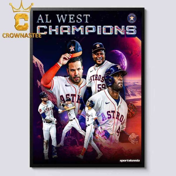 Houston Astros The 2024 American League West Champions MLB The 7th Straight Year Home Decor Poster Canvas