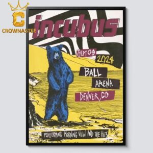 Incubus Denver CO 2024 At Ball Arena On September 9th Performing Morning View And The Hits Home Decor Poster Canvas