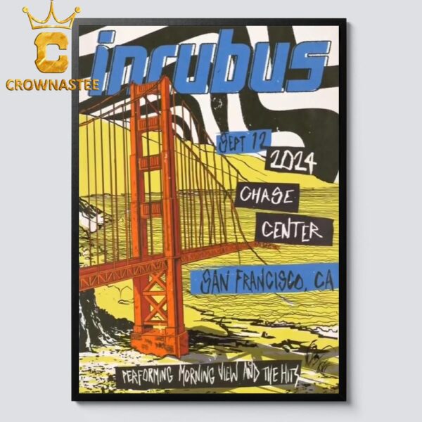 Incubus San Francisco California 2024 At Chase Center On September 12 Home Decor Poster Canvas