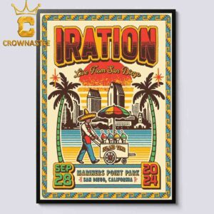 Iration San Diego CA 2024 Mariners Point Park On September 28th Home Decor Poster Canvas