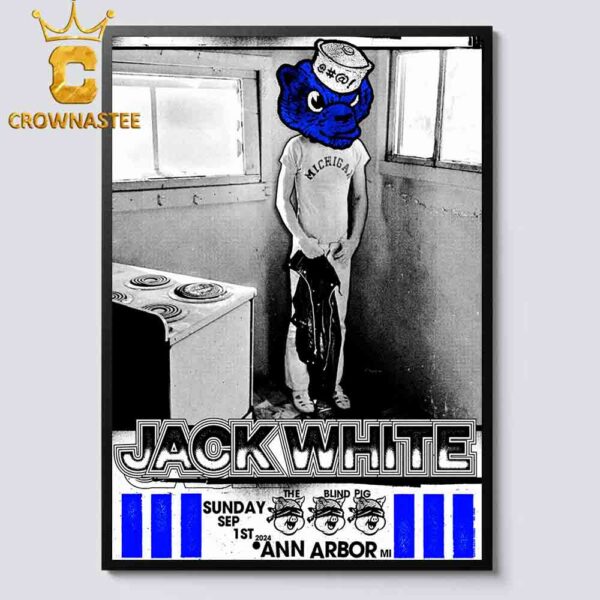 Jack White Ann Arbor Michigan 2024 The Blind Pig On September 1st Home Decor Poster Canvas