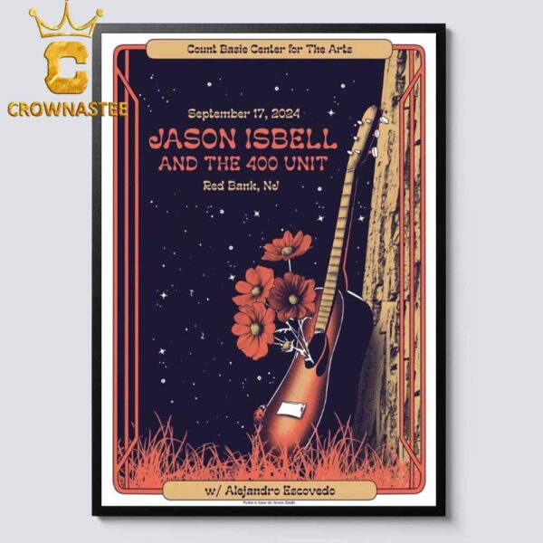 Jason Isbell And The 400 Unit Red Bank NJ 2024 On September 17th Home Decor Poster Canvas