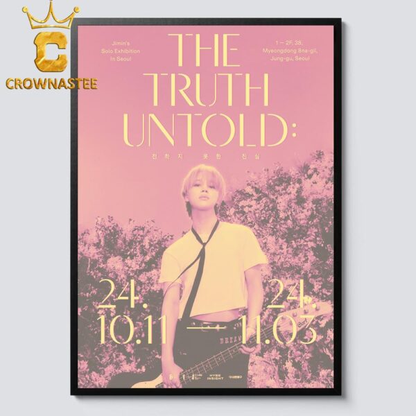 Jimin BTS Solo Exhibition In Seoul 2024 The Truth Untold Hybe Insight On October 11th Home Decor Poster Canvas