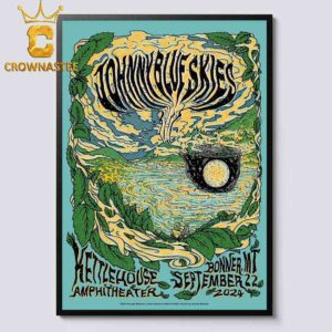 Johnny Blue Skies Bonner MT 2024 KettleHouse Amphitheater On September 22th Home Decor Poster Canvas