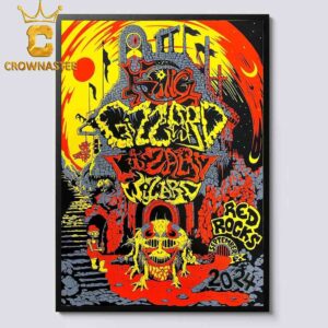 King Gizzard And The Lizard Wizard At Red Rocks Amphitheatre In Morrison CO 2024 On September 9th Home Decor Poster Canvas