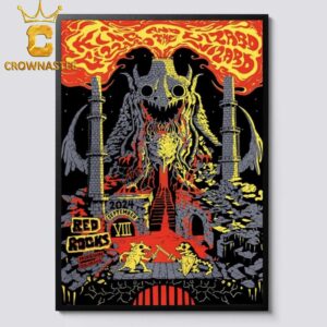 King Gizzard And The Lizard Wizard Morrison Colorado 2024 Red Rocks Amphitheatre On September 8th Home Decor Poster Canvas