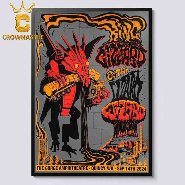 King Gizzard And The Lizard Wizard Qincy WA 2024 At The Gorge Amphitheatre On September 14th Home Decor Poster Canvas