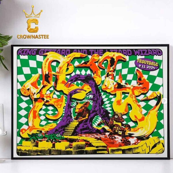 King Gizzard And The Lizard Wizard Troutdale OR 2024 On September 11th Home Decor Poster Canvas