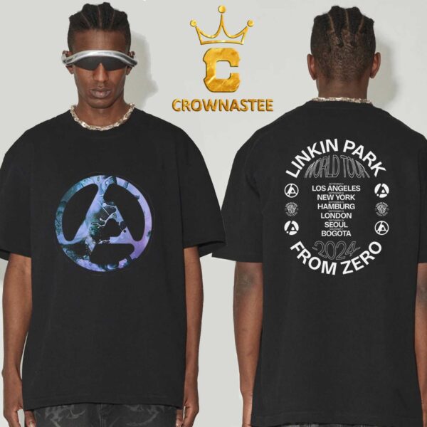 Linkin Park Brooklyn New York 2024 At Barclays Center On September 16th From Zero Tour Two Sided T-Shirt