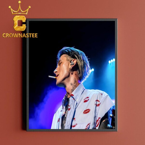 Machine Gun Kelly MGK Skydeck Broadway Nashville Tennessee On September 24th 2024 Home Decor Poster Canvas