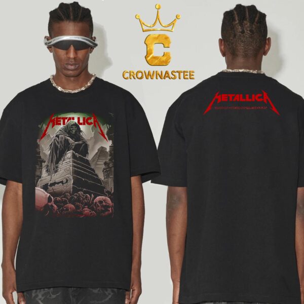 Metallica Mexico 2024 Estadio GNP Seguros M72 World Tour On September 20 To 24 Two Sided T-Shirt