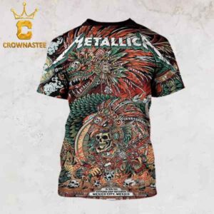 Metallica Mexico City 2024 Estadio GNP Seguros M72 World Tour No Repeat Weekend On September 29th All Over Print T-Shirt