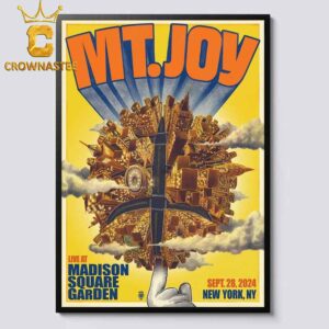 Mt Joy New York 2024 Live At Madison Square Garden On September 28th Home Decor Poster Canvas